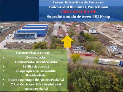 Pantelimon, Blv Biruintei- Teren Intravilan de Vanzare